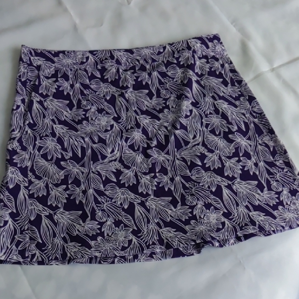 Ripskirt Floral Purple Skirt, Length 2